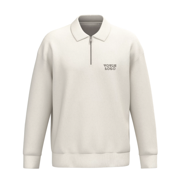 Sweat col polo unisexe