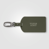 Etiquettes-voyages-verte-PU-personnalisable Etiquette bagage personnalisable