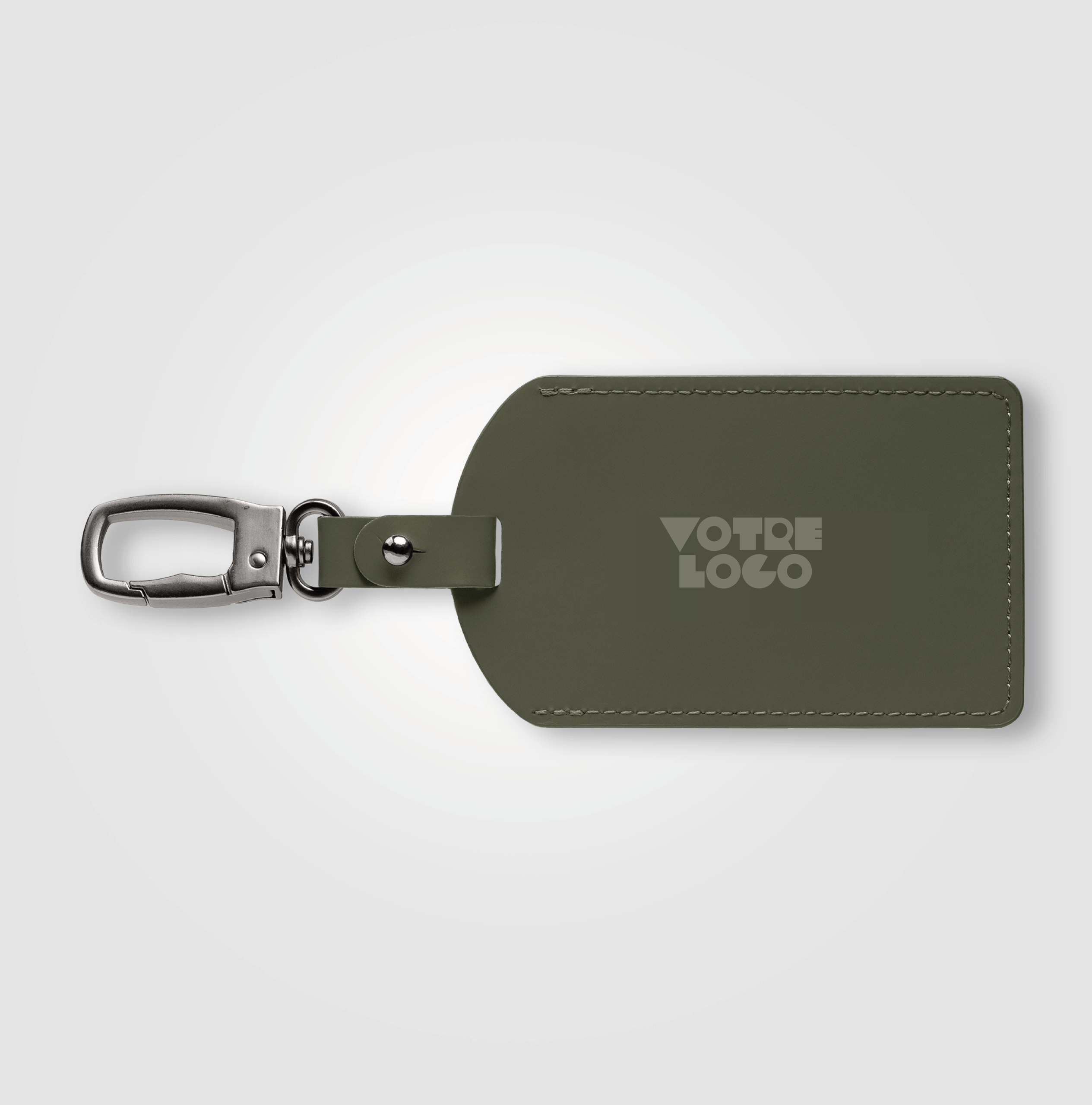 Etiquettes-voyages-verte-PU-personnalisable Etiquette bagage personnalisable
