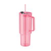 GOBELET-RPET-PAILLE-ROSE-PERSONNALISABLE Gobelet avec paille personnalisable
