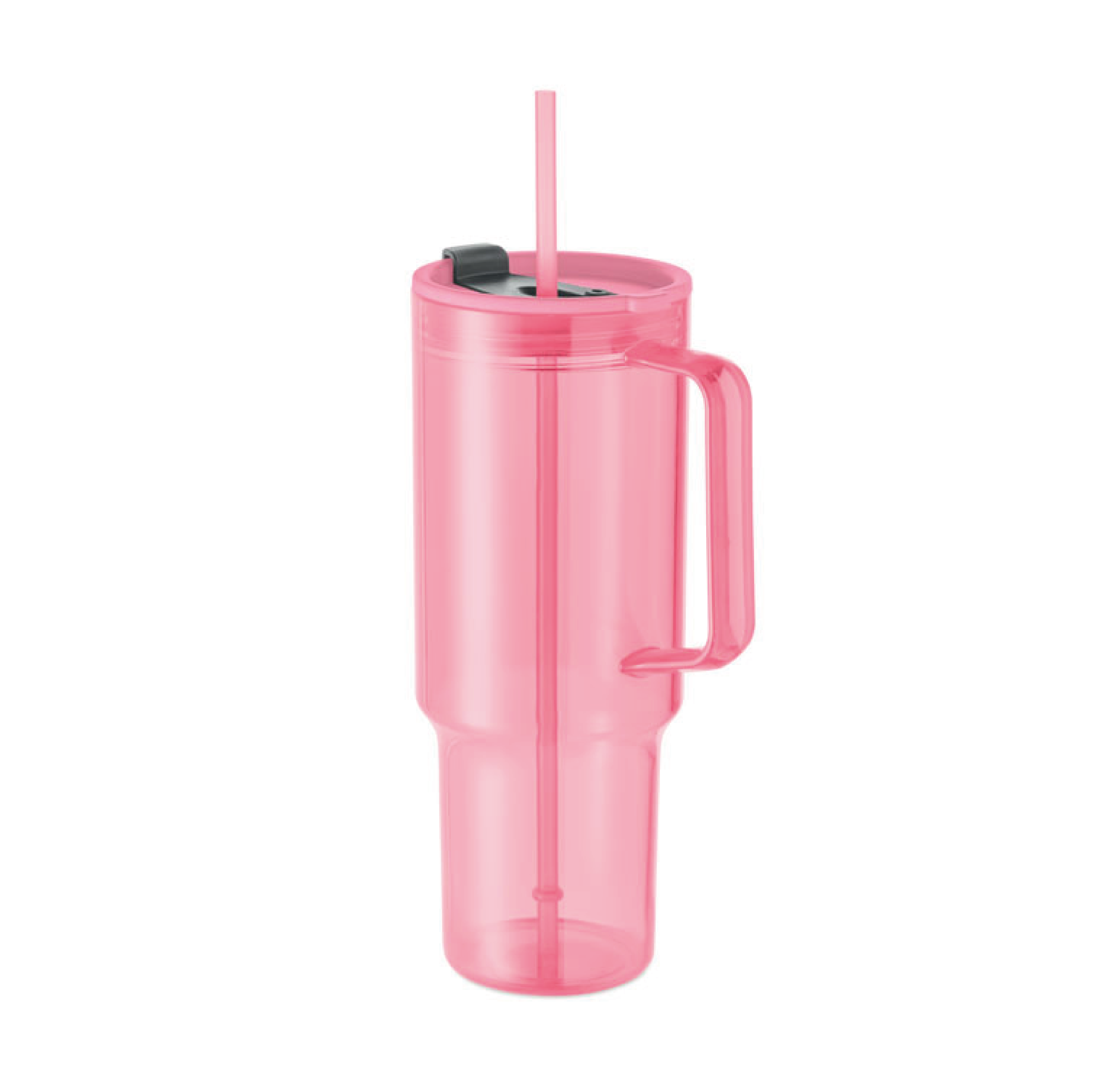 GOBELET-RPET-PAILLE-ROSE-PERSONNALISABLE Gobelet avec paille personnalisable